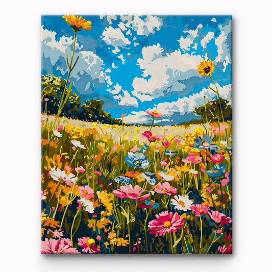 Flower Farm Painting By Number 1