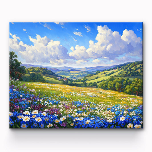 Flower Landscape Painting By Number 1