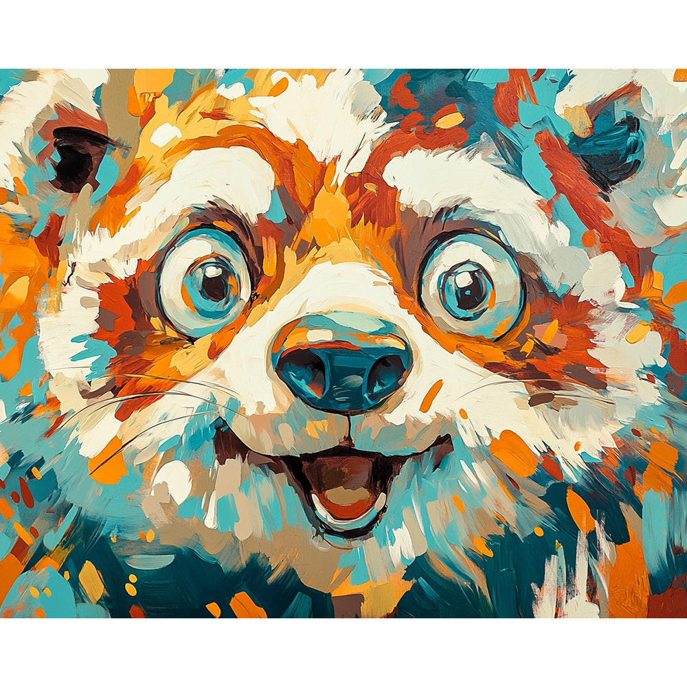 Raccoon Portrait Painting By Number 2