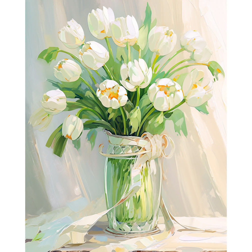 Flower In A Vase Painting By Number 2