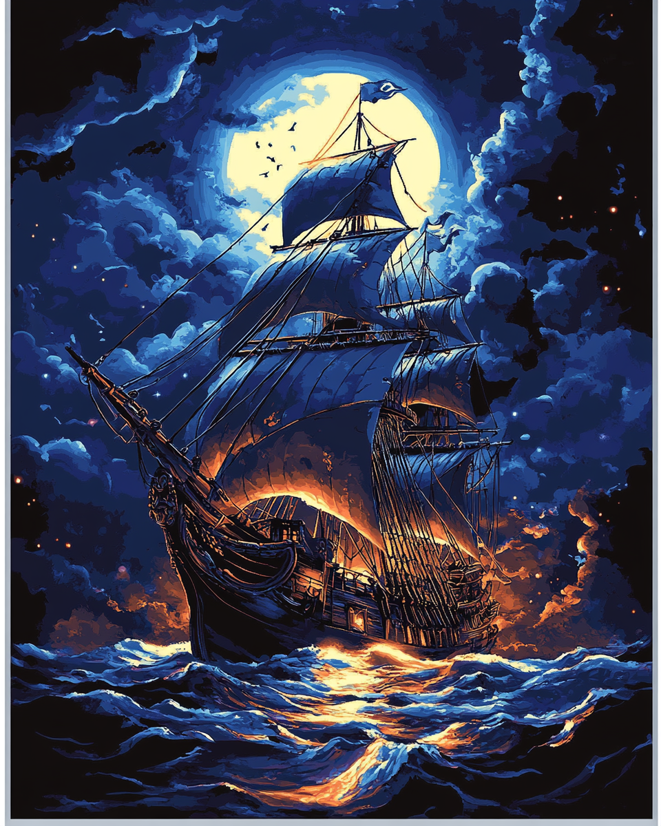 Sea and Boat Painting By Number 2