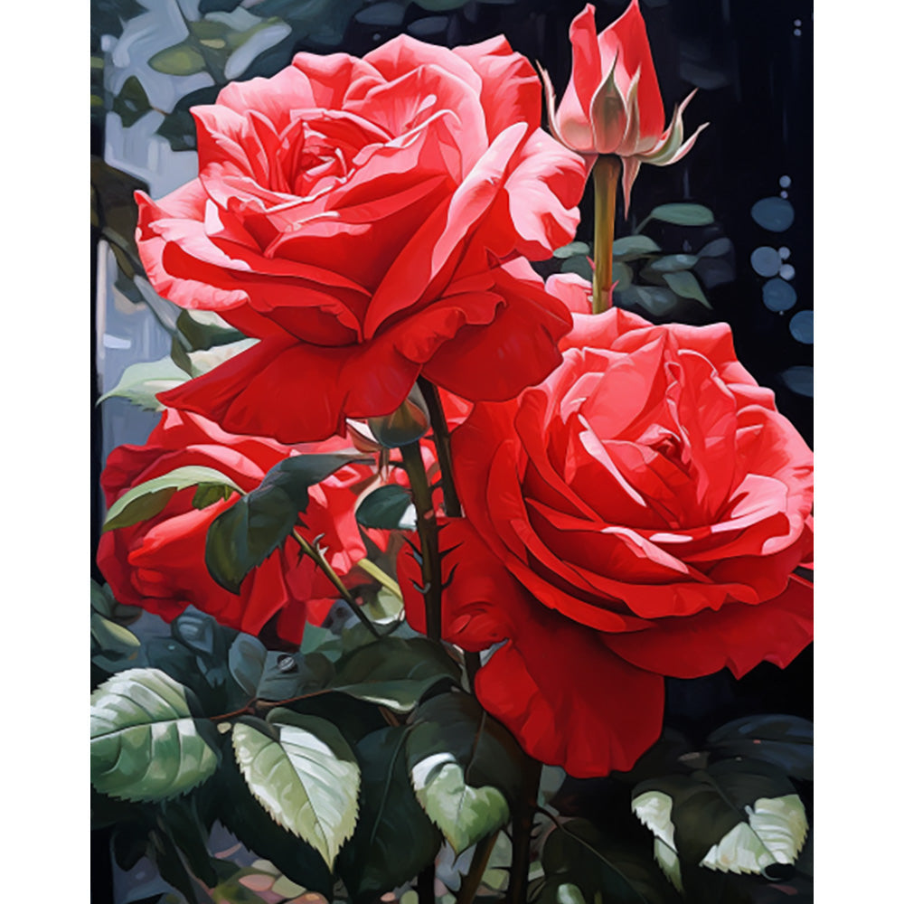 Rose Flower Painting By Number 2