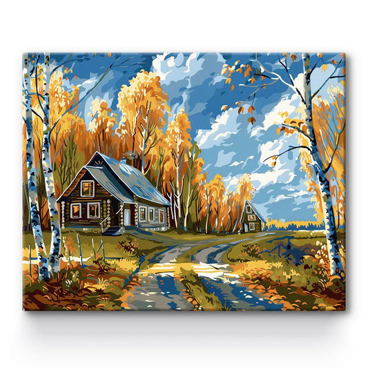 Countryside Autumn Landscape Painting By Number 1