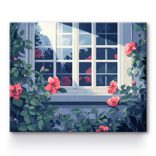 Osmanthus Flower By The Window Painting By Number 1