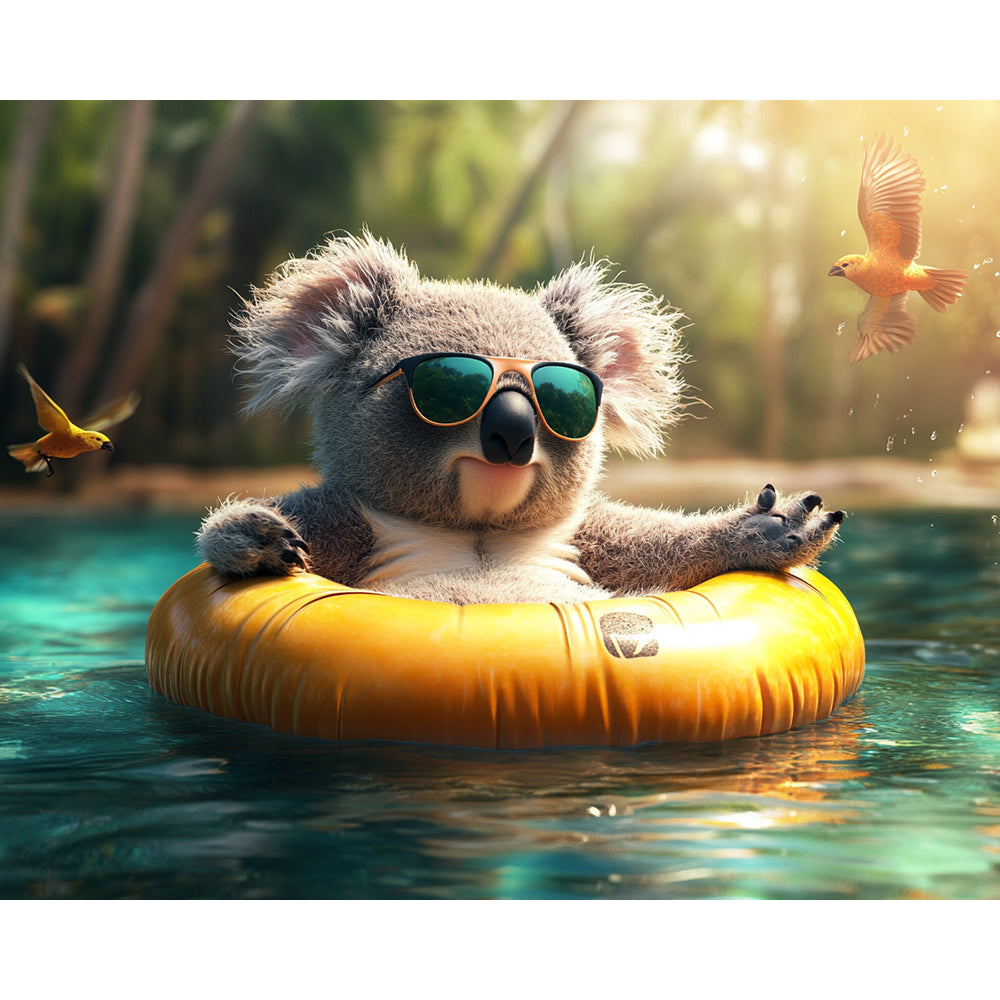 Sloth Playing in Water Painting By Number 2