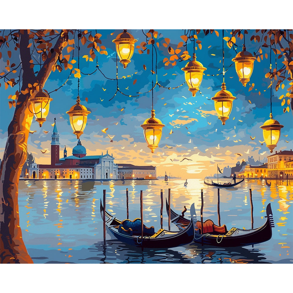 Lantern And Boat Painting By Number 2