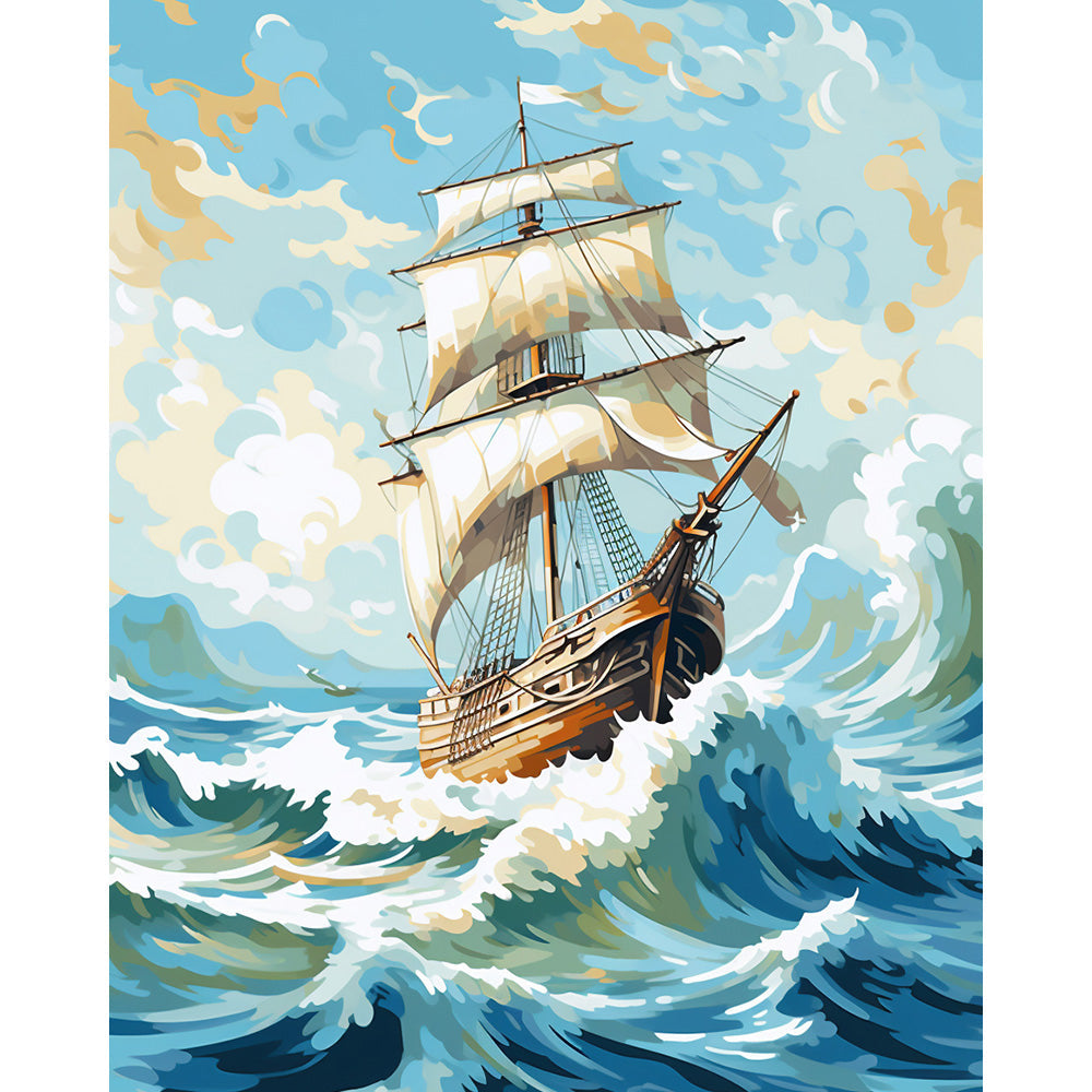 Sailboat Sea Painting By Number 2