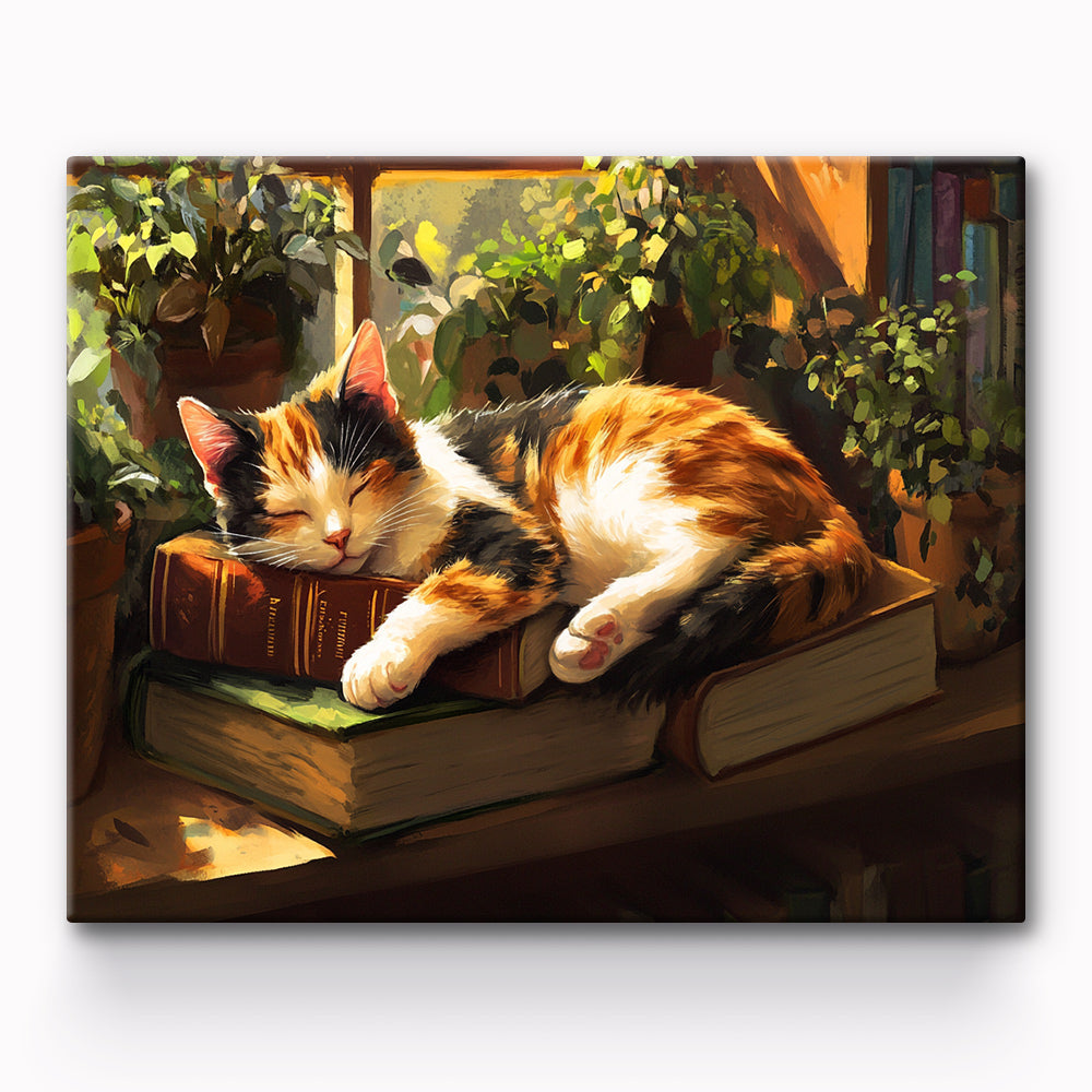Cat On The Desk Painting By Number 1