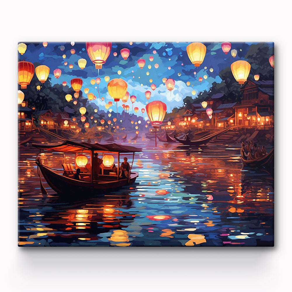 The Night Of The Lanterns Painting By Number 1