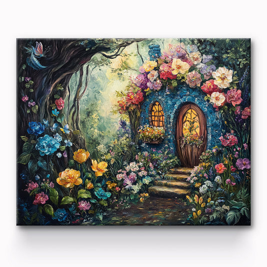 Cottage in the Wonderful Forest Painting By Number 1