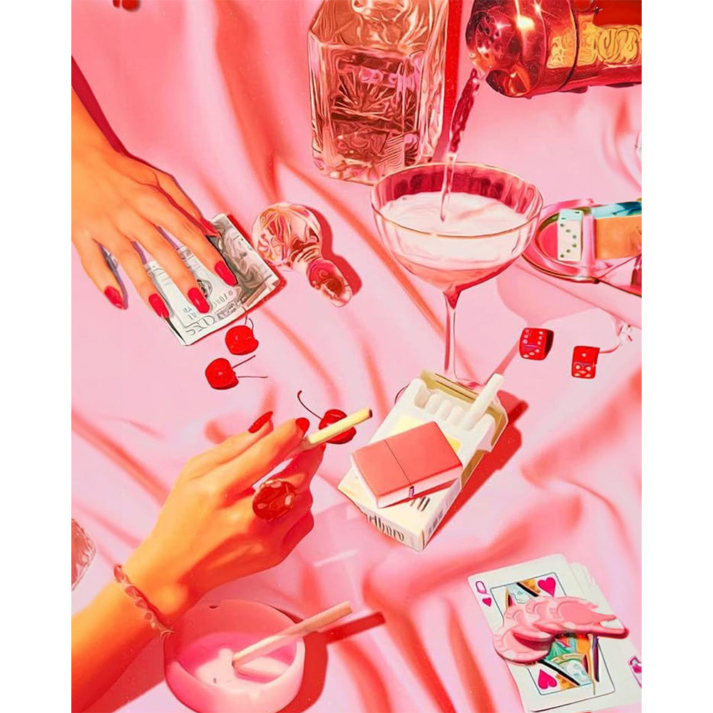 Cherry Cocktail Painting By Number 2