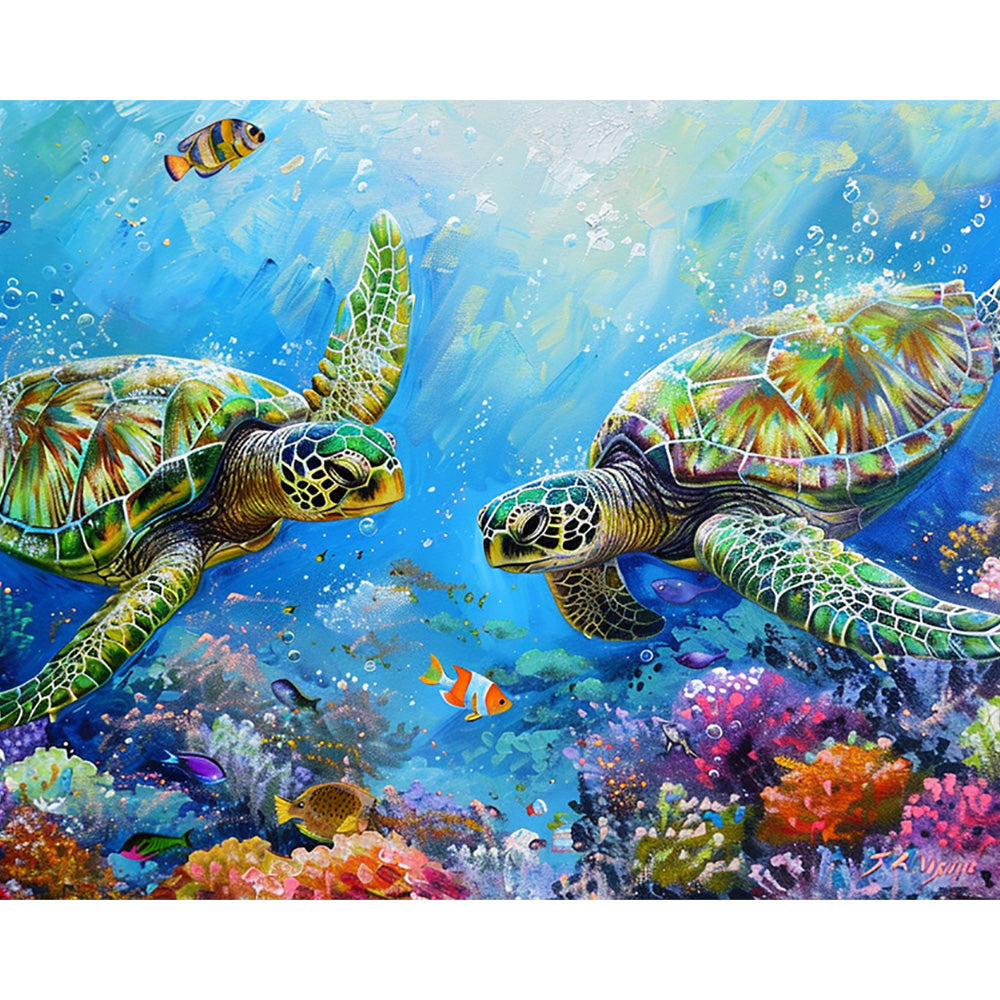 Turtles Painting By Number 2