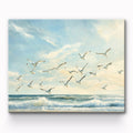 Geese Flying On The Sea Painting By Number 1