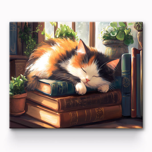 Cat On The Desk Painting By Number 1