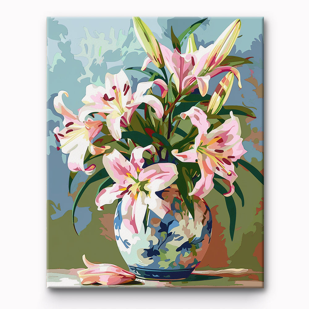 Flower In A Vase Painting By Number 1